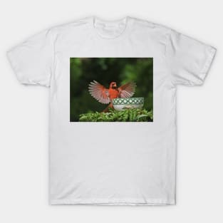 Red Cardinal Bird Wings T-Shirt